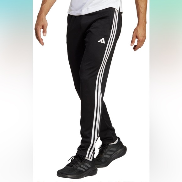 Adidas Black Sweatpants with Signature Stripes - Picture 1 of 4